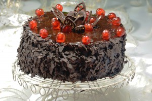 Romantyczny tort czekoladowy